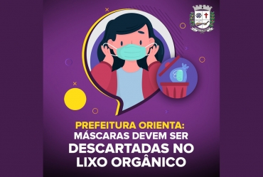 Prefeitura orienta: máscaras devem ser jogadas no lixo orgânico