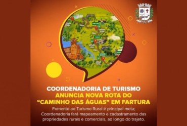 Coordenadoria de Turismo anuncia nova rota do “Caminho das Águas” em Fartura