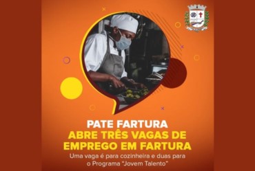 PATE abre três vagas de emprego em Fartura