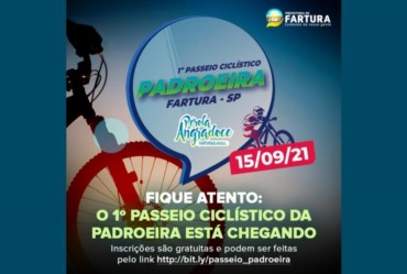 1º Passeio Ciclístico da Padroeira de Fartura está chegando