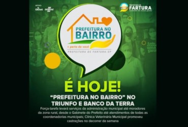 É hoje “Prefeitura no Bairro” no Triunfo e Banco da Terra