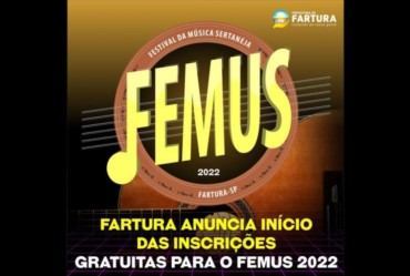 Fartura anuncia início das inscrições gratuitas para o FEMUS 2022