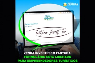 Formulário do “Invest Tur” está liberado para empreendedores de Fartura e região