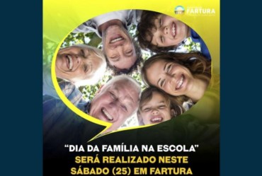 Dia da família na escola será realizado neste sábado (25) em Fartura