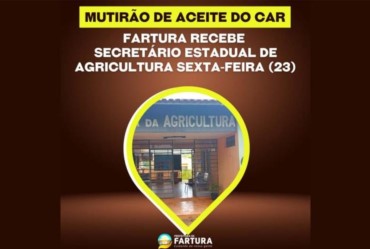 Fartura recebe Mutirão de Aceite do CAR e secretário Estadual nesta sexta-feira (23)