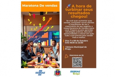 Sebrae-SP realiza “Maratona de Vendas” em Piraju  