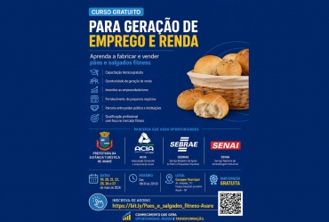 Curso gratuito fortalece geração de emprego e renda com capacitação em panificação fitness