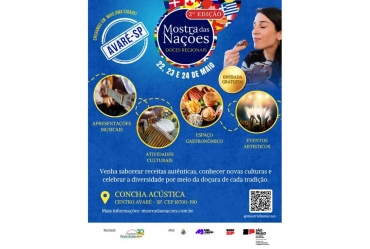 Doces regionais são tema da Mostra das Nações que acontece entre 22 e 24 na Concha Acústica de Avaré