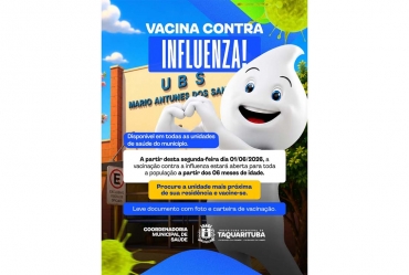 Vacinação contra a Influenza é ampliada para toda a população em Taquarituba