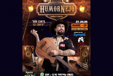 Comédia stand-up com Marcus Cirillo na quarta, 23, em Avaré