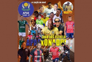 Com renda em prol da APAE, 4ª edição do Jogo das Estrelas será neste domingo