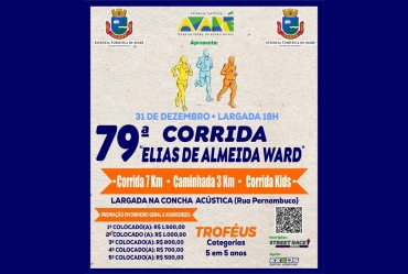 Com mais de R$ 18 mil em premiação, Corrida “Elias Ward” está com inscrições abertas em Avaré