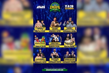 Confira a programação completa da 56ª Emapa, que acontece de 11 a 20 de setembro