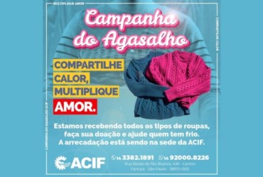 Acif inicia “Campanha do Agasalho” em Fartura 