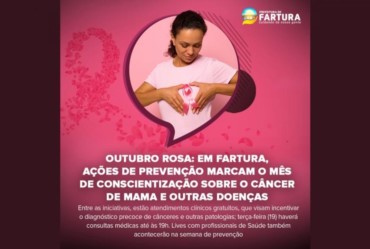 Outubro Rosa: Em Fartura, ações de prevenção marcam o mês de conscientização sobre o câncer de mama e outras doenças