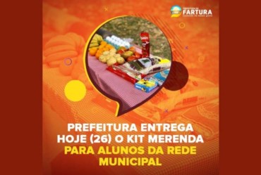 Prefeitura entrega hoje (26) o Kit Merenda para alunos da rede municipal