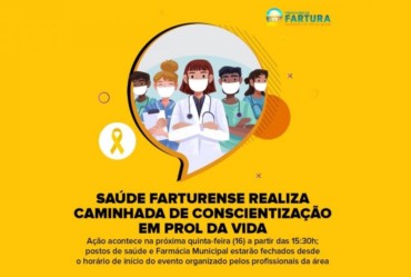 Saúde farturense realiza Caminhada de Conscientização em Prol da Vida
