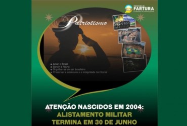 Atenção nascidos em 2004: alistamento militar termina em 30 de junho