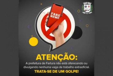 Fake News: Prefeitura não está oferecendo ou divulgando vagas de trabalho