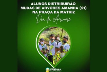  Alunos distribuirão mudas de árvores amanhã (21) na Praça da Matriz