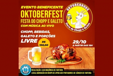 Neste sábado tem Oktoberfest em Fartura com open bar de chopp e porções
