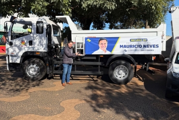 Emenda de R$ 500 mil do deputado Maurício Neves garante novo caminhão para Taquarituba