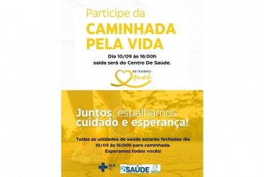 Fartura realiza Caminhada Pela Vida nesta quarta, 10