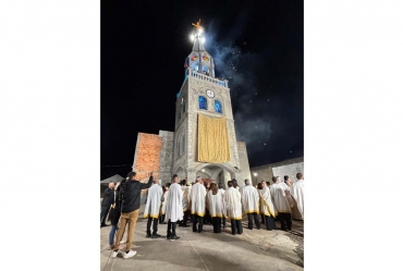 Torre da Igreja Nossa Senhora de Fátima é inaugurada em Fartura durante celebração da padroeira