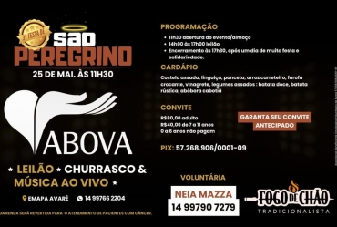 Abova promove 3ª festa de São Peregrino em Avaré 