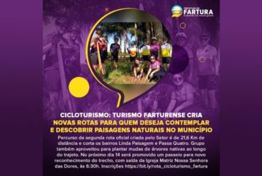 Cicloturismo: Turismo farturense cria novas rotas para quem deseja contemplar e descobrir paisagens naturais no município