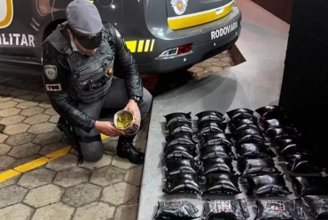 Motorista é preso ao transportar quase 30 kg de drogas escondidas em pneu de caminhão em Avaré