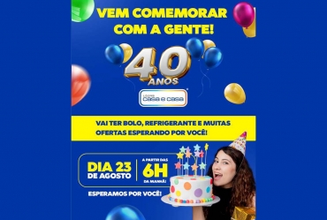 O aniversário é da Casa e Casa, mas a festa é para você!