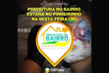 Prefeitura no Bairro estará no Pinheirinho na sexta-feira (30)
