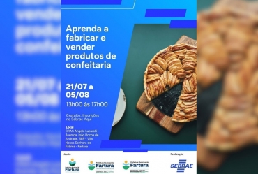 Sebrae abre inscrições para curso gratuito de confeitaria em Fartura