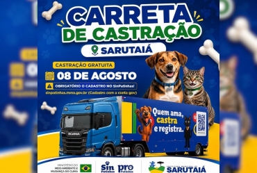 Prefeito João da Tapera anuncia castração gratuita para cães e gatos em Sarutaiá