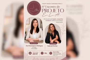 Projeto E.L.A. promove 6º encontro com foco em conexão, autoconhecimento e fortalecimento feminino