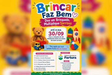 Campanha “Brincar Faz Bem” arrecada brinquedos para o Dia das Crianças