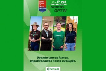 Sicredi é reconhecido como uma das Melhores Empresas para Trabalhar na América Latina pelo GPTW LATAM 2025