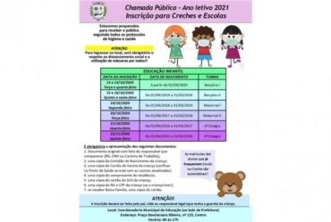 MATRÍCULAS PARA 2021 EM FARTURA