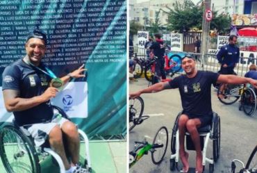 Rapaz que perdeu movimento das pernas e venceu vício em drogas é premiado em campeonato de triathlon: 'Oportunidade de viver novamente'