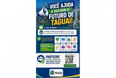 Prefeitura de Taguaí abre consulta pública para elaboração da LOA 2027